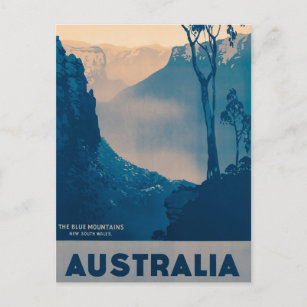 Carte Postale Australie, le Vintage voyage des Blue Mountains