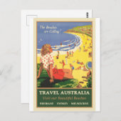 Carte Postale Australie, les plages vous appellent (Devant / Derrière)