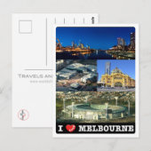 Carte Postale Australie - Melbourne - I Love - (Devant / Derrière)