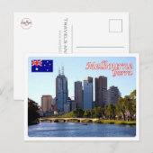 Carte Postale Australie - Melbourne - Yarra River - (Devant / Derrière)