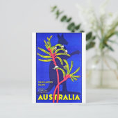 Carte Postale Australie, pattes kangourous, fleurs sauvages aust (Debout devant)