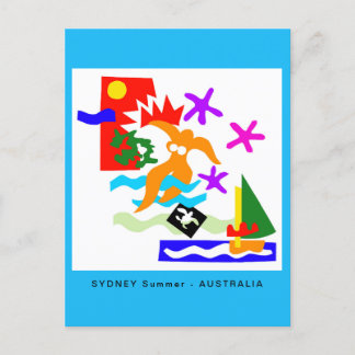 Carte Postale Australie - SYDNEY Été - Mer bleu océan