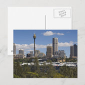 Carte Postale Australie, Sydney, Potts Point. Skyline de Sydney. (Devant / Derrière)