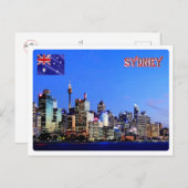 Carte Postale Australie - Sydney - Skyline - (Devant / Derrière)