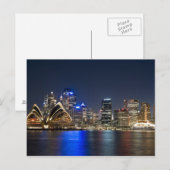 Carte Postale Australie, Sydney. Skyline avec Opera House vu (Devant / Derrière)