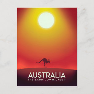 Carte Postale Australie "The land down under" tirage de vacances