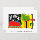 Carte Postale Australie - ULURU - Outback - désert (Devant / Derrière)