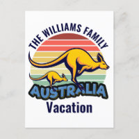 Australie Voyage Cute Kangaroo Sunset Custom