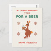 Carte postale australienne de Noël Funny Kangaroo  (Devant / Derrière)