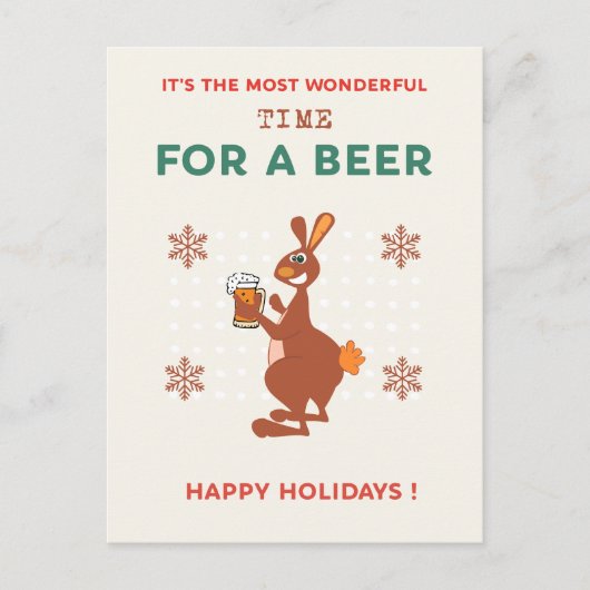 Carte postale australienne de Noël Funny Kangaroo  (Devant)