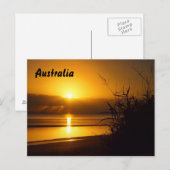 Carte postale australienne du soleil de plage (Devant / Derrière)