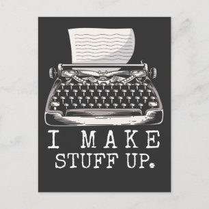 Carte Postale Auteur de la machine à écrire Écriture de livre av