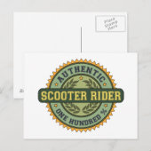 Carte Postale Authentic Scooter Rider (Devant / Derrière)
