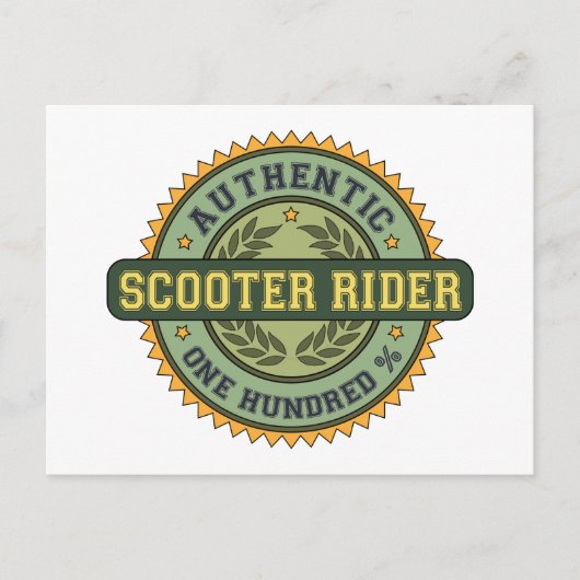 Carte Postale Authentic Scooter Rider (Devant)