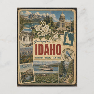 Carte postale authentique de style vintage de l'Id