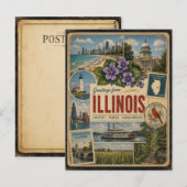 Carte postale authentique de style vintage de l'Il (Devant / Derrière)