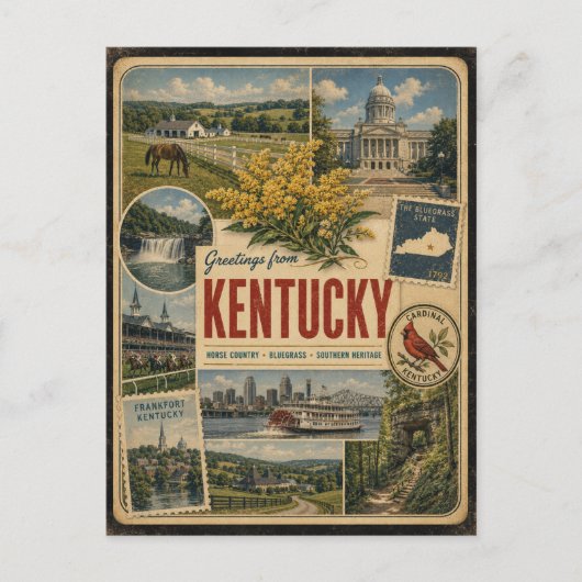 Carte postale authentique de style vintage du Kent (Devant)
