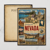 Carte postale authentique de style vintage du Neva (Devant / Derrière)