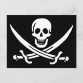 Carte Postale Authentique drapeau pirate Jack Rackam (Devant)