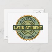 Carte Postale Authentique étudiant latin (Devant / Derrière)
