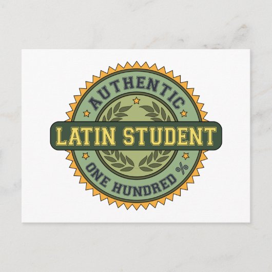 Carte Postale Authentique étudiant latin (Devant)