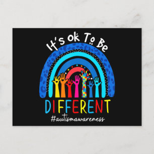 Carte Postale Autism Aware Acceptance Women Kid Its Ok To Be