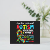 Carte Postale Autism Awareness - April is National Autism Awaren (Debout devant)