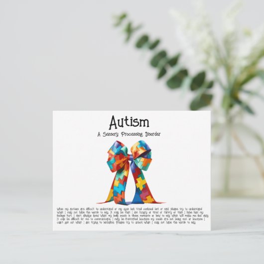 Carte Postale Autisme (Debout devant)