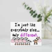 Carte Postale Autisme différent (Debout devant)