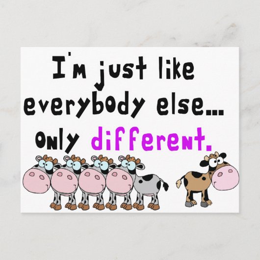 Carte Postale Autisme différent (Devant)