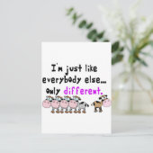 Carte Postale Autisme différent (Debout devant)
