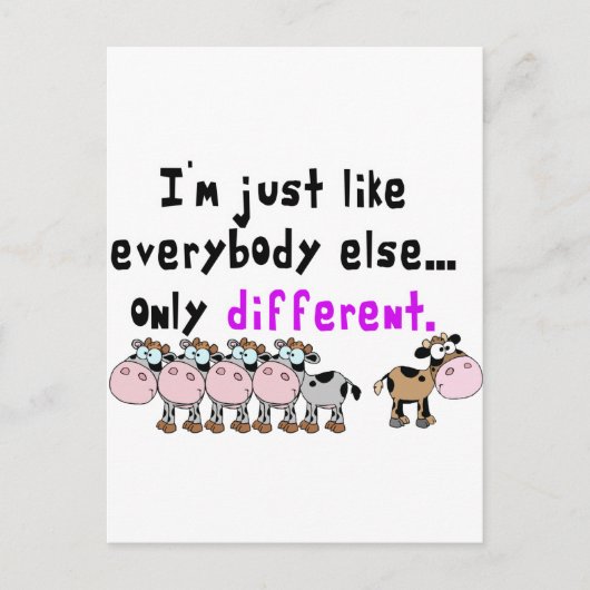 Carte Postale Autisme différent (Devant)