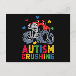 Carte Postale Autisme écrasant Monster Truck Sensibilisation Gar