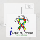 Carte Postale Autisme Je soutiens Mon Petit-Fils (Devant / Derrière)