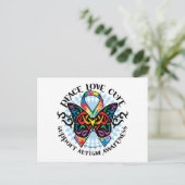Carte Postale Autisme Papillon Tribal 2 (Debout devant)