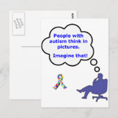 Carte Postale Autisme/Penser en images (Devant / Derrière)