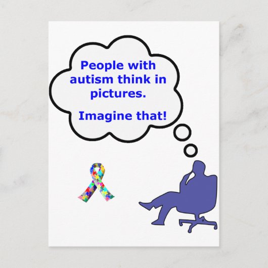 Carte Postale Autisme/Penser en images (Devant)