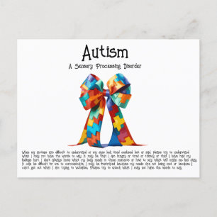 Carte Postale Autisme : Trouble du traitement sensoriel