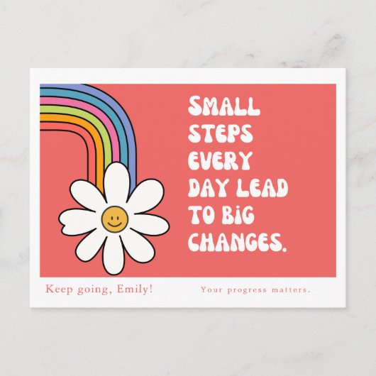 Carte postale Auto-Motivation personnalisée (Devant)