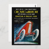 Carte Postale Auto Moto Club Mantovano Retro 1924 (Devant / Derrière)