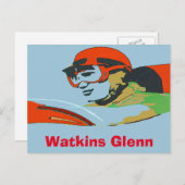 Carte Postale Auto Racer, Watkins Glenn (Devant / Derrière)