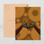 Carte Postale Auto-réflexion Giraffe, (Devant / Derrière)