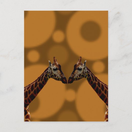 Carte Postale Auto-réflexion Giraffe, (Devant)