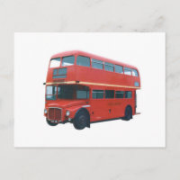 Autobus rouge iconique Poscard de Londres