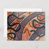 Carte postale autochtone australienne (Devant / Derrière)