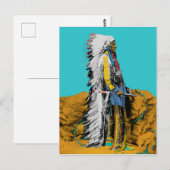 Carte postale autochtone Lakota Sioux (Devant / Derrière)