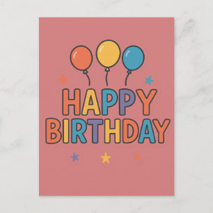 Carte Postale Autocollant de célébration d'anniversaire