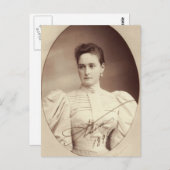 Carte Postale AUTOGRAPHIE Tsarina de Russie Romanov Alix Hesse (Devant / Derrière)