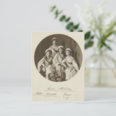 Carte Postale AUTOGRAPHIES OTMA & Alexis Romanov Russie enfants  (Debout devant)