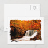 Carte postale automatique Pocono Waterfall (Devant / Derrière)